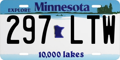 MN license plate 297LTW