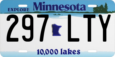 MN license plate 297LTY