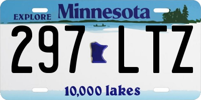 MN license plate 297LTZ