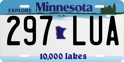 MN license plate 297LUA