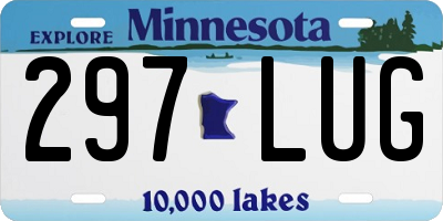 MN license plate 297LUG