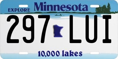 MN license plate 297LUI