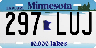 MN license plate 297LUJ