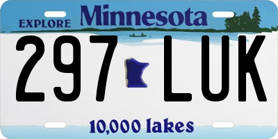 MN license plate 297LUK