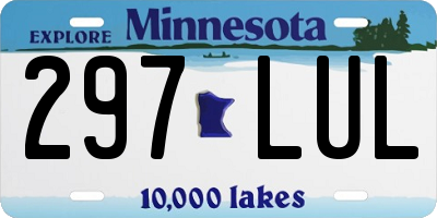 MN license plate 297LUL