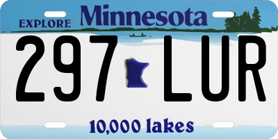MN license plate 297LUR