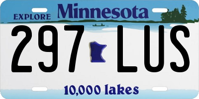 MN license plate 297LUS