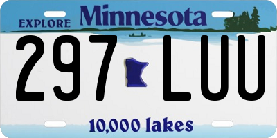 MN license plate 297LUU