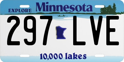 MN license plate 297LVE