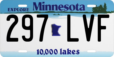 MN license plate 297LVF