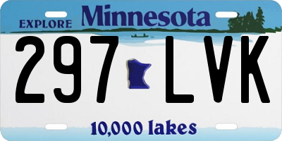 MN license plate 297LVK