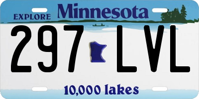 MN license plate 297LVL