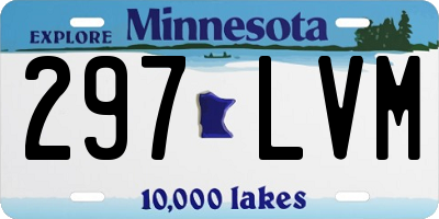 MN license plate 297LVM