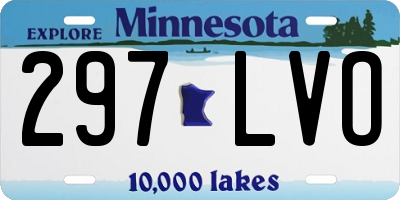 MN license plate 297LVO