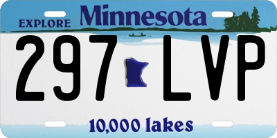 MN license plate 297LVP