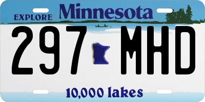 MN license plate 297MHD