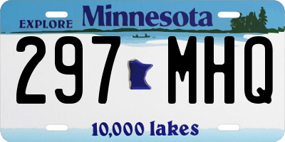 MN license plate 297MHQ