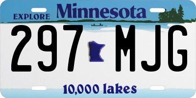 MN license plate 297MJG