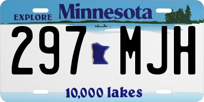 MN license plate 297MJH