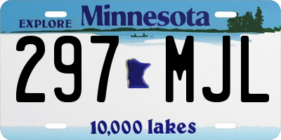 MN license plate 297MJL