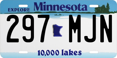 MN license plate 297MJN