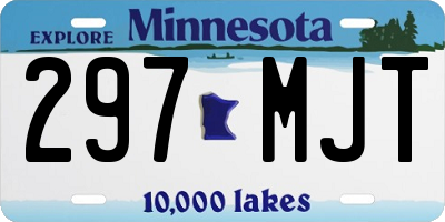 MN license plate 297MJT