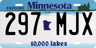 MN license plate 297MJX