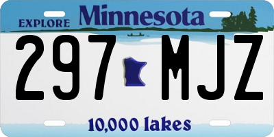 MN license plate 297MJZ