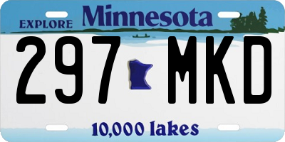 MN license plate 297MKD