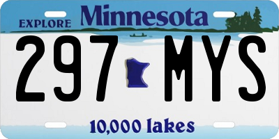 MN license plate 297MYS