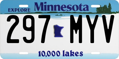 MN license plate 297MYV