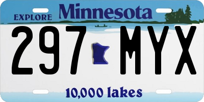 MN license plate 297MYX