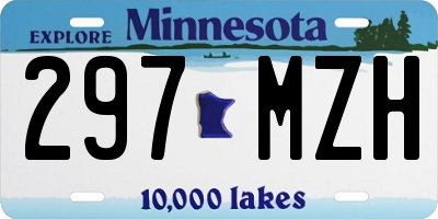 MN license plate 297MZH
