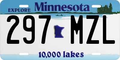 MN license plate 297MZL