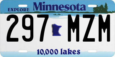 MN license plate 297MZM