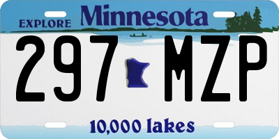 MN license plate 297MZP