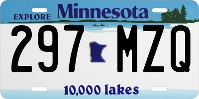 MN license plate 297MZQ