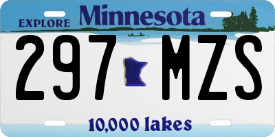 MN license plate 297MZS