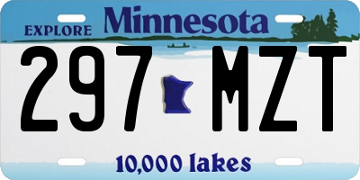 MN license plate 297MZT
