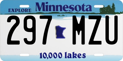 MN license plate 297MZU