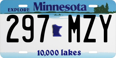 MN license plate 297MZY