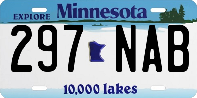 MN license plate 297NAB