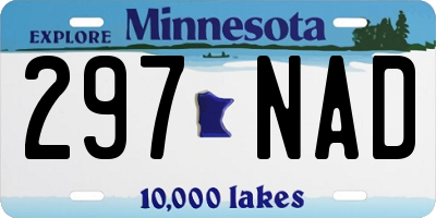 MN license plate 297NAD