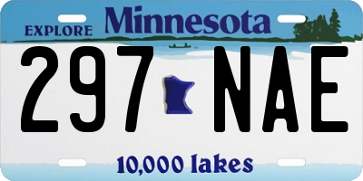 MN license plate 297NAE