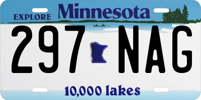 MN license plate 297NAG
