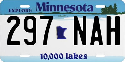 MN license plate 297NAH