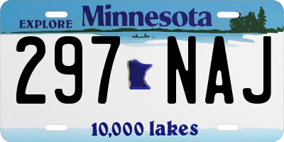 MN license plate 297NAJ