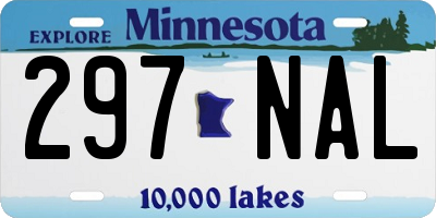 MN license plate 297NAL