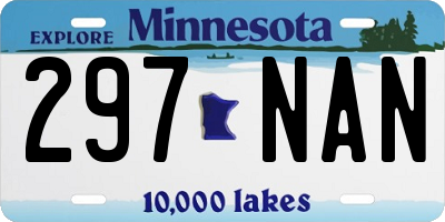 MN license plate 297NAN