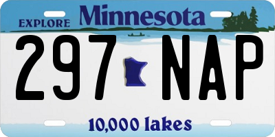MN license plate 297NAP